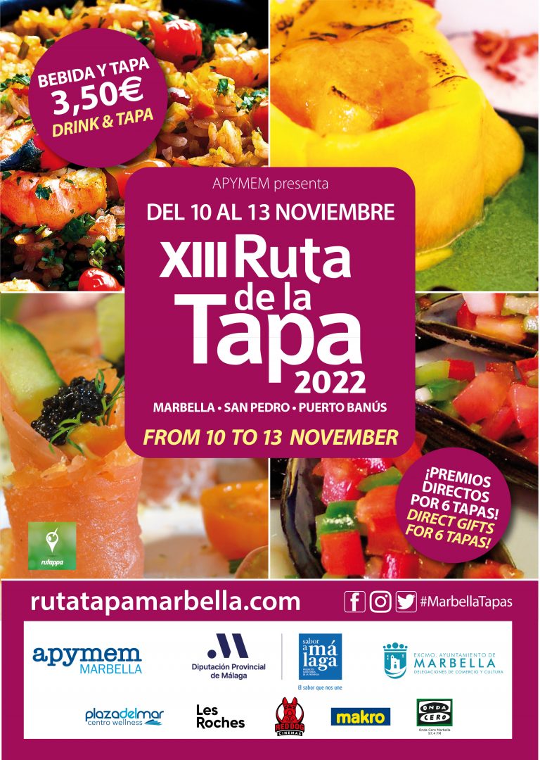 Red Dog Cinemas Collaborates With The XIII Ruta De La Tapa De Marbella 2022 To Be Held From 10 To 13 November