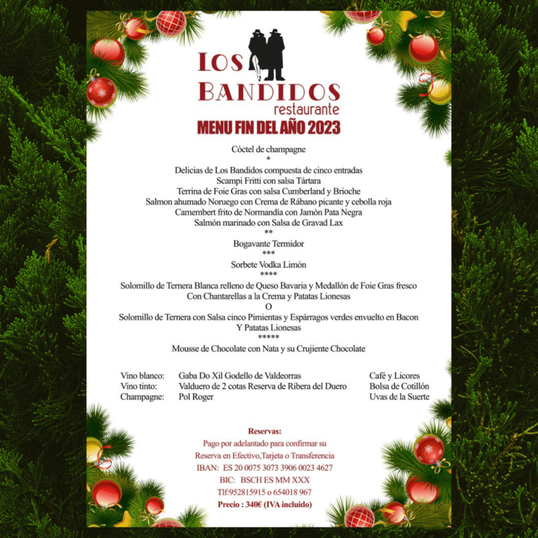 Indulge in Los Bandidos Exquisite New Year’s Menu 2023