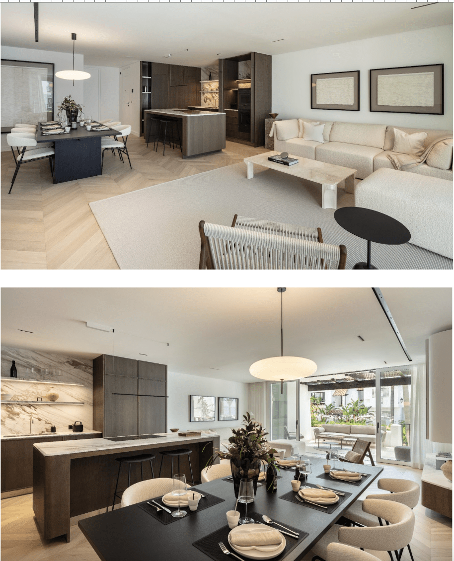 Photo inspiration: High End Apartment Renovation With View Reference: High End Homes Sleek Apartment Renovation At Puente Romano